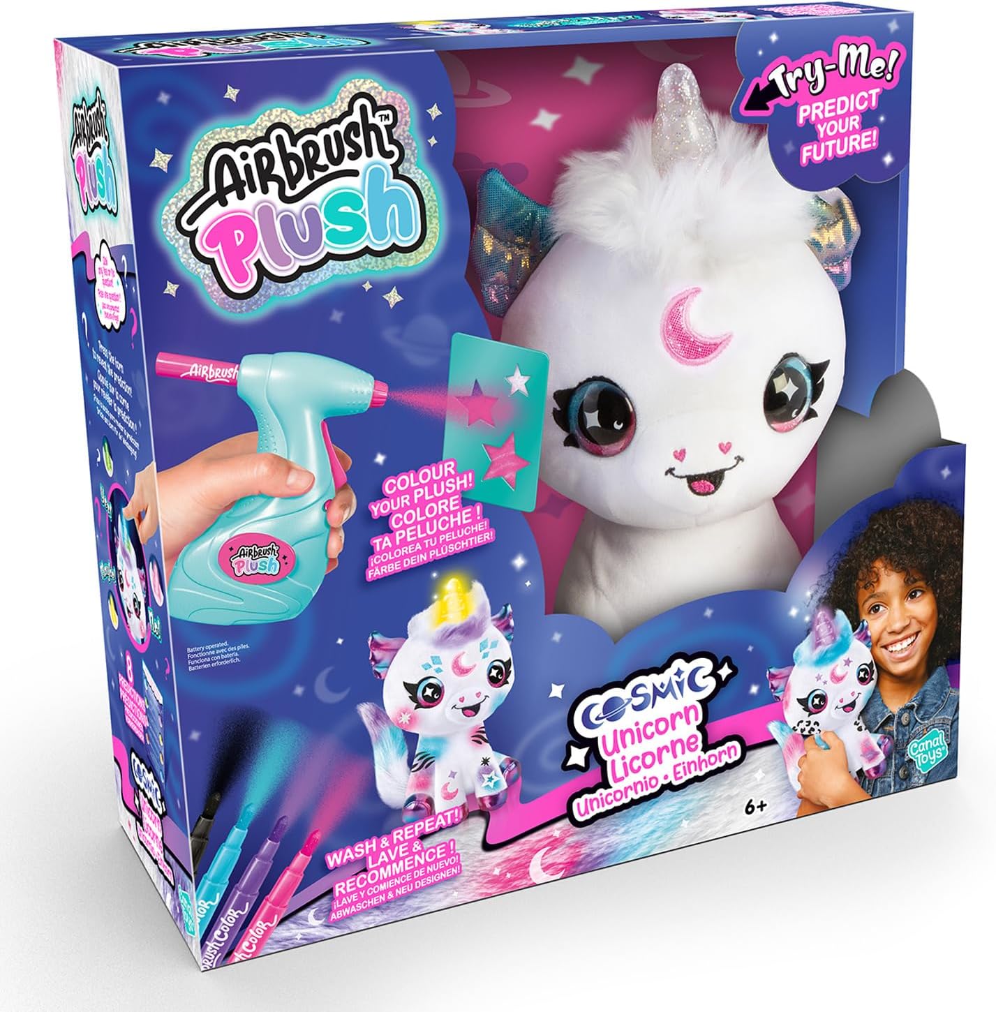 Thumbnail 1 de Canal Toys Airbrush Plush Cosmic Unicorn 6+