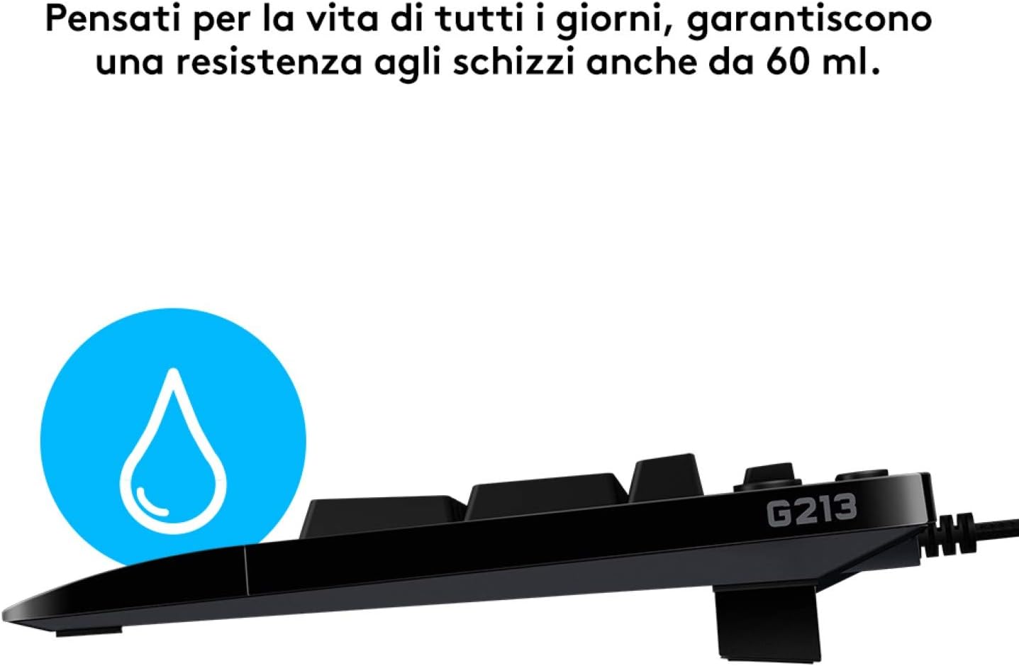 Thumbnail 3 de Logitech G G213 Prodigy tastiera gaming cablata LIGHTSYNC RGB, QWERTY italiano, tasti retroilluminati e controlli multimediali dedicati