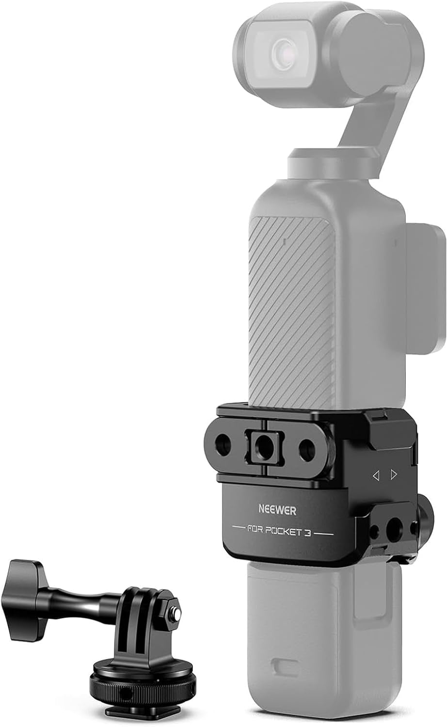 Detalle de NEEWER Pocket 3 Käfig & Action-Kamera Adapter AC009 PRO für DJI Osmo Pocket 3 & Action 2 Magnetic Mount