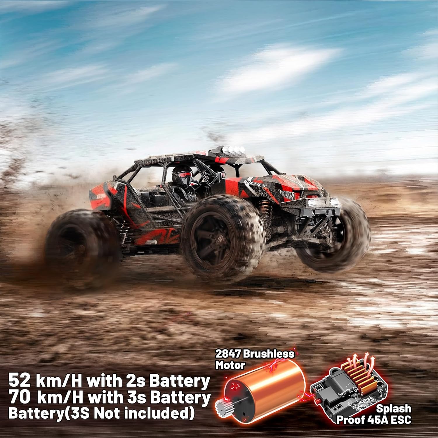Detalle 2 de Womaqu RC Truck 1:14 70 km/h 3S