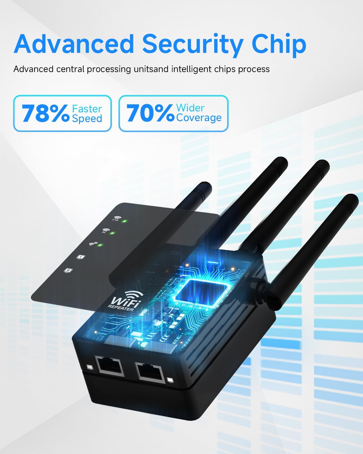 Thumbnail 3 de WiFi Extender Signal Booster for Home (Long Range up to 12880 Sq Ft, up to 105 Devices) with Ethernet Port