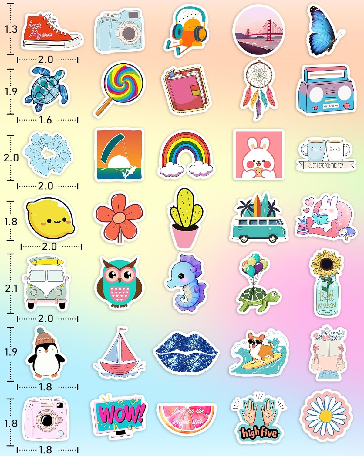 Thumbnail 5 de Greingways Sticker Pack 300 Water Bottle Stickers 🎨