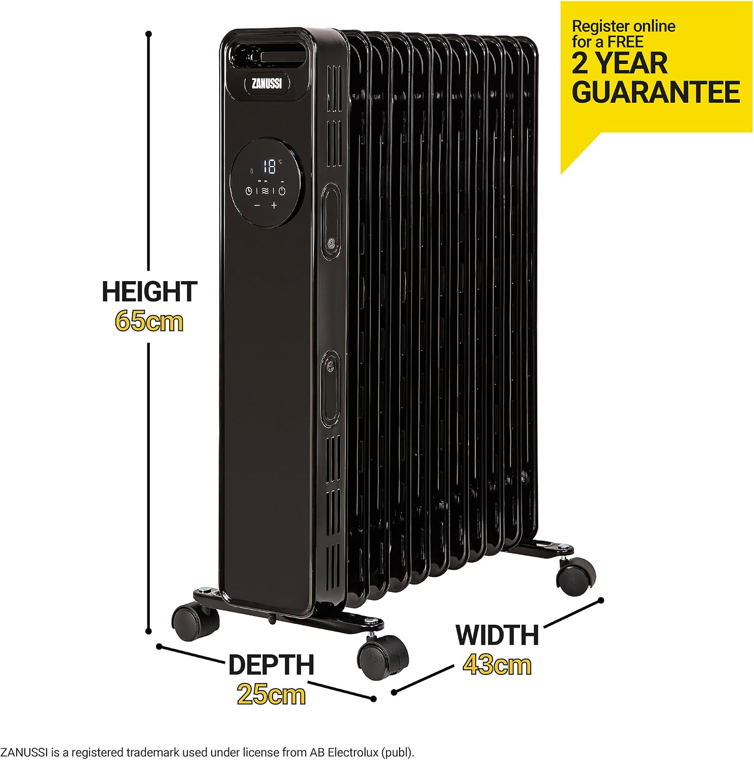 Detalle 2 de Zanussi ZOFR5005B 2300W Oil Filled Radiator