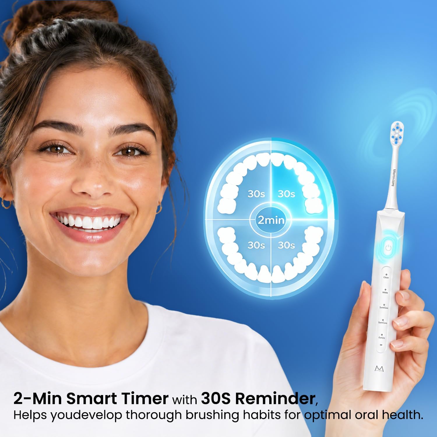 Detalle 1 de Marlincare Sonic Electric Toothbrush, 180-Day Battery
