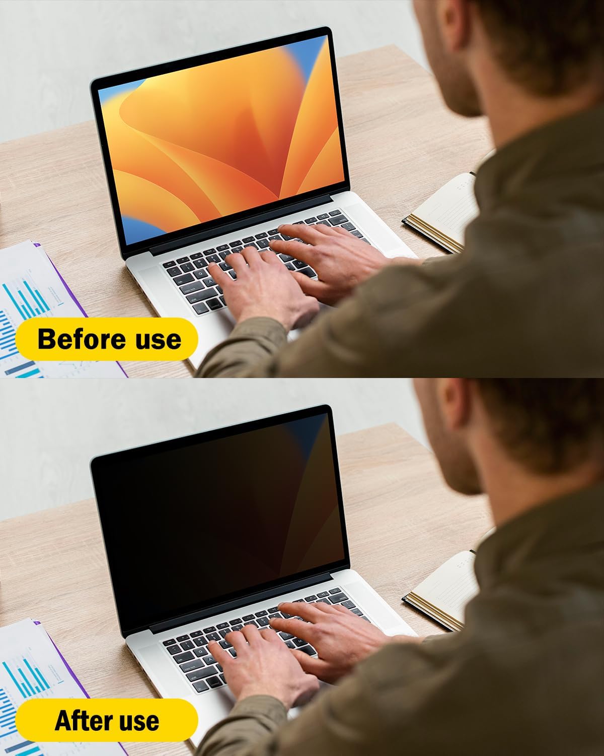 Detalle de F FORITO 13" Privacy Screen Protector