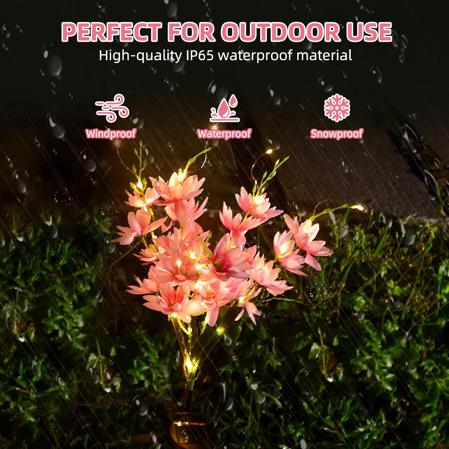Thumbnail 2 de Solar Lights Outdoor Garden 2 Pack