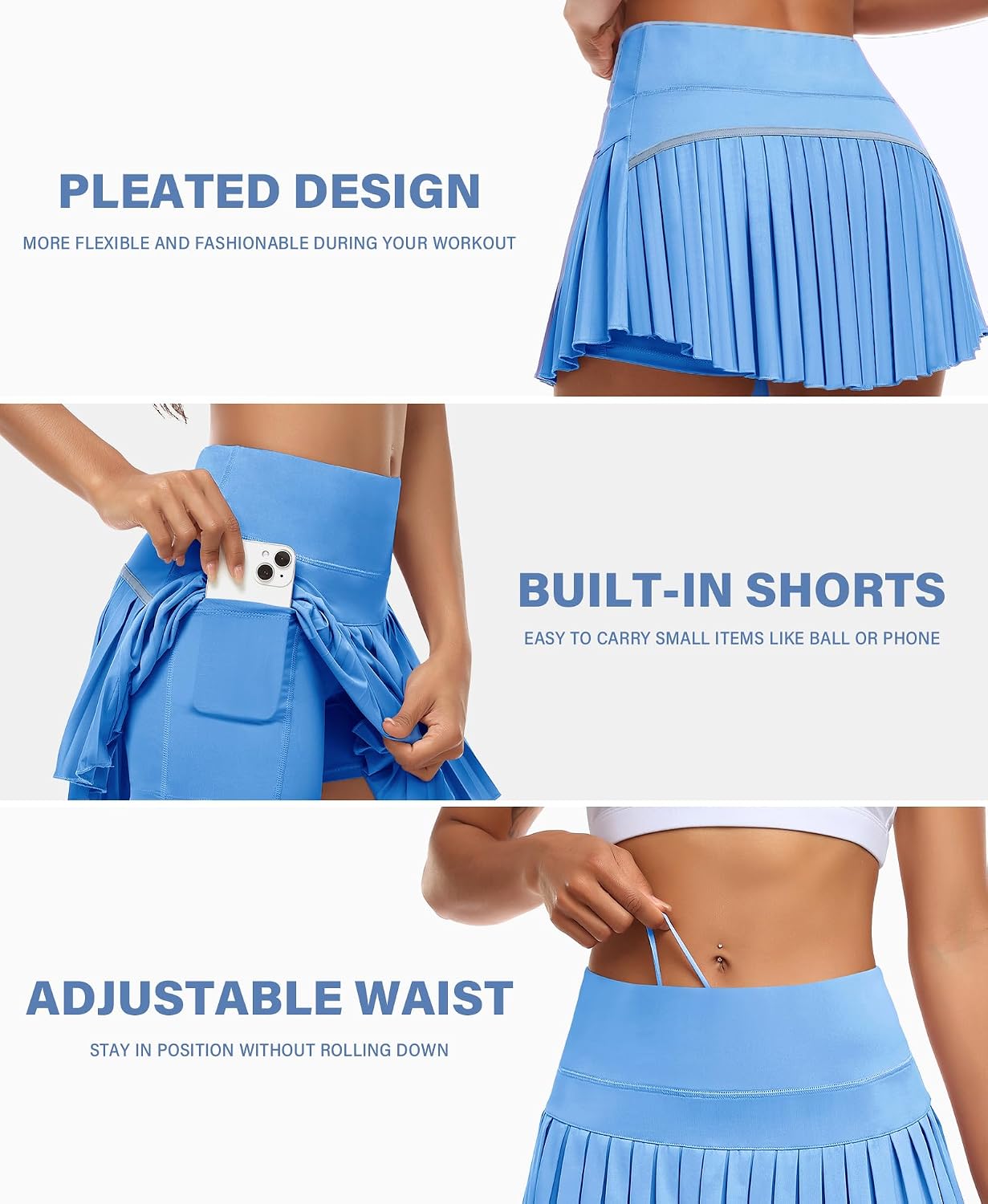 Thumbnail 3 de JoyGirl Tennis Skort 2-in-1 Pleated