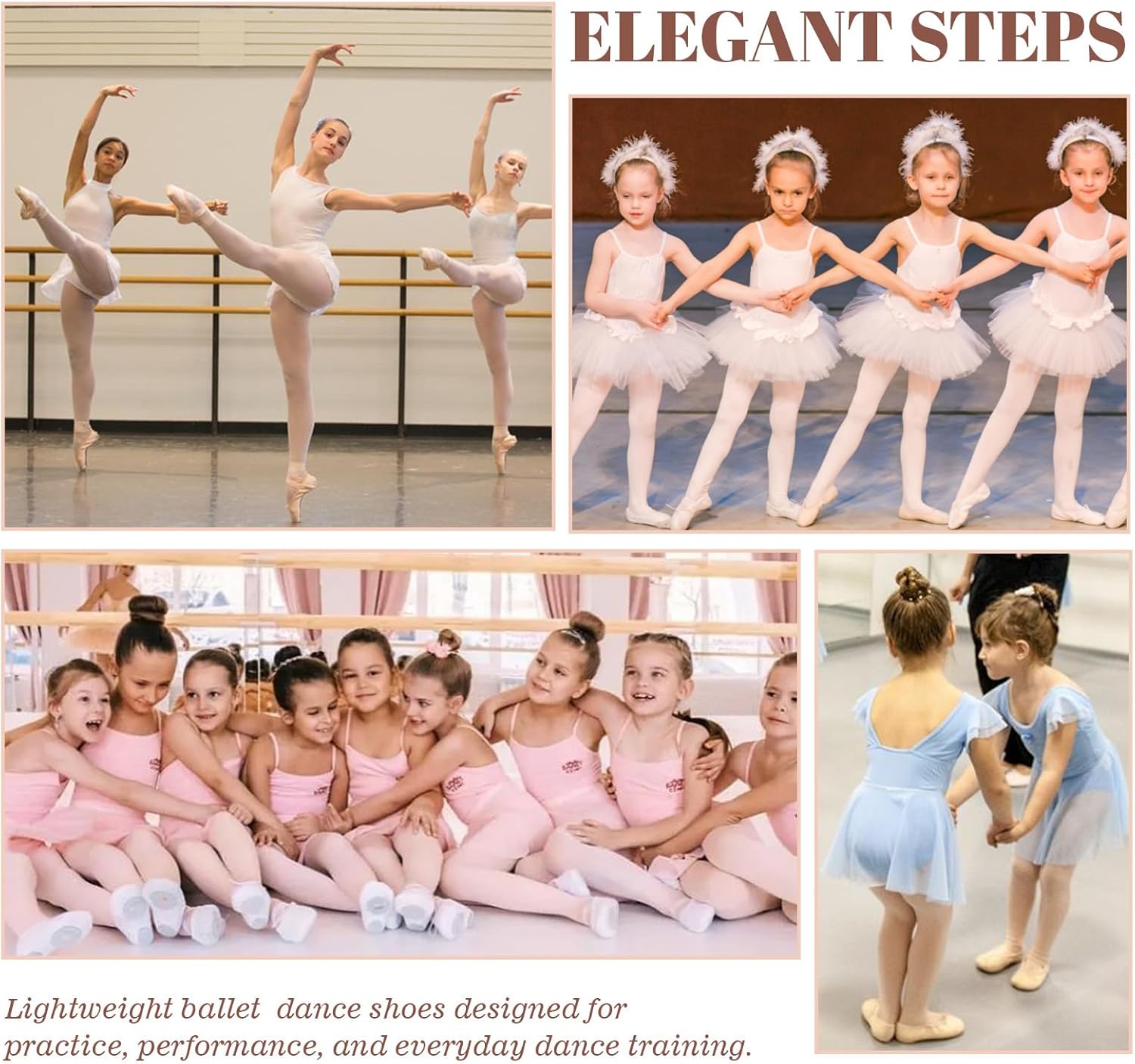 Thumbnail 5 de GroYolan Ballet Shoes for Girls and Women – Stretchy Mesh Split-Sole Ballet Flats