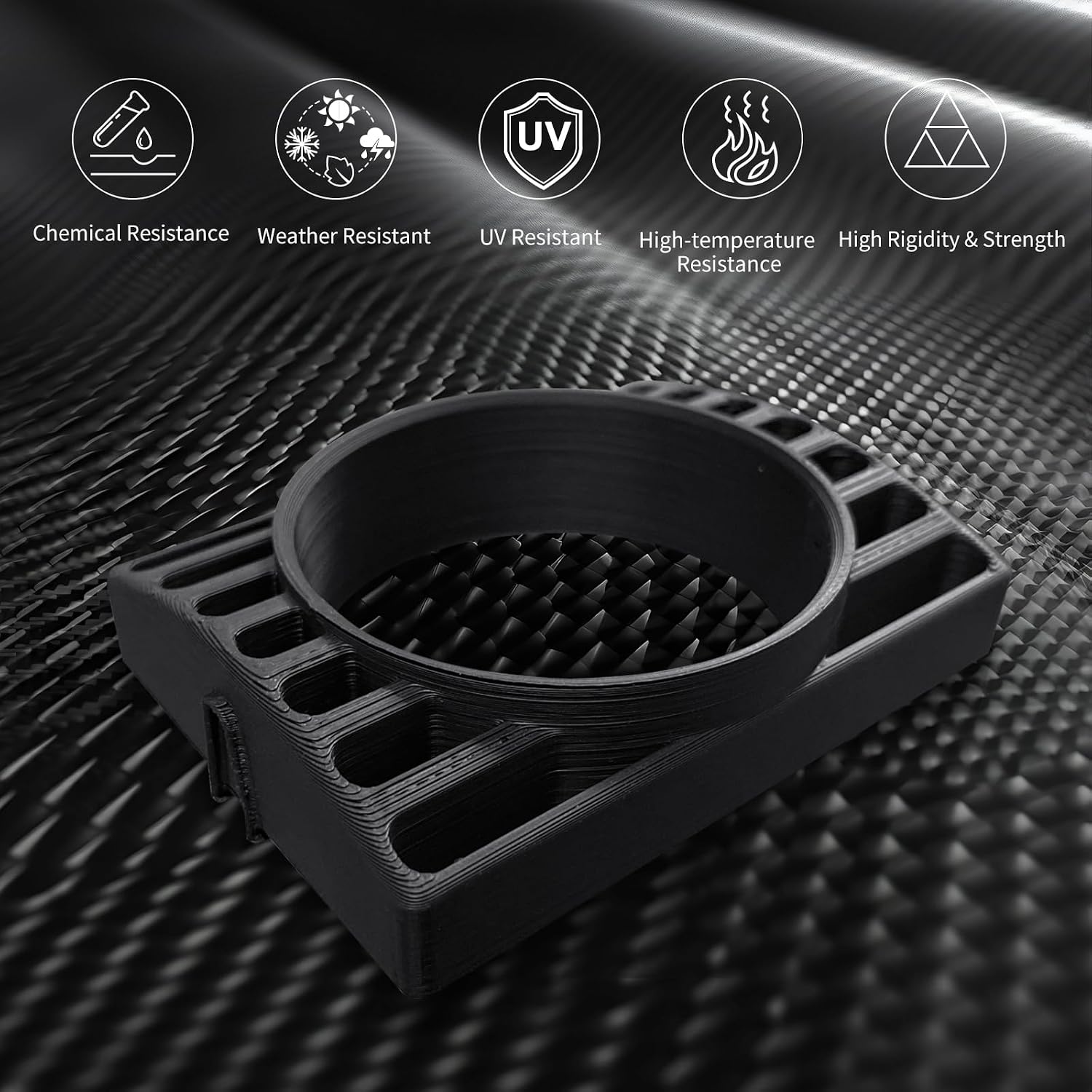 Detalle 2 de IEMAI Carbon Fiber ASA Filament 1KG – Schwarz, 20% CF für Outdoor-Drucke