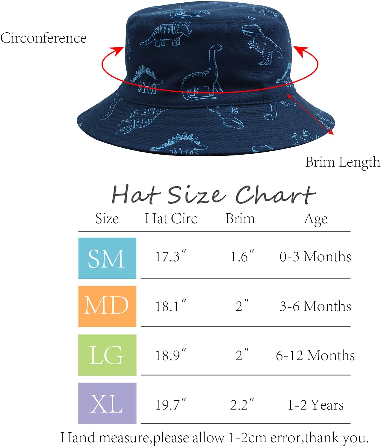 Thumbnail 3 de XIAOHAWANG Baby Boy Sun Hat Dinosaur