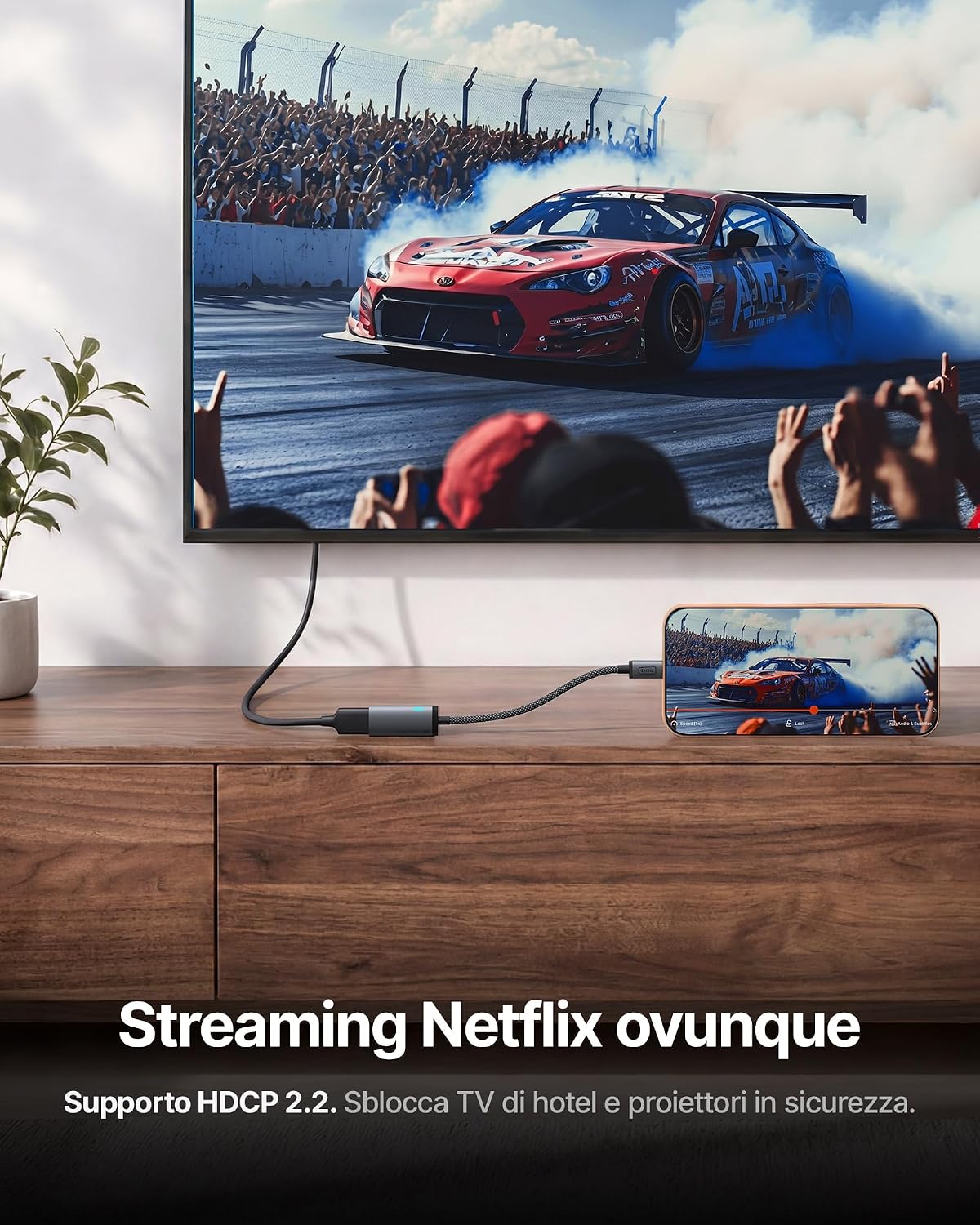 Thumbnail 5 de INIU Adattatore USB C a HDMI con certificazione HDMI ufficiale 4K@60Hz