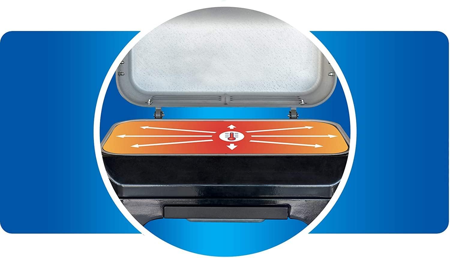 Detalle de Campingaz Attitude2go CV Outdoor_Living, Grigio: barbecue da tavolo elegante e pratico