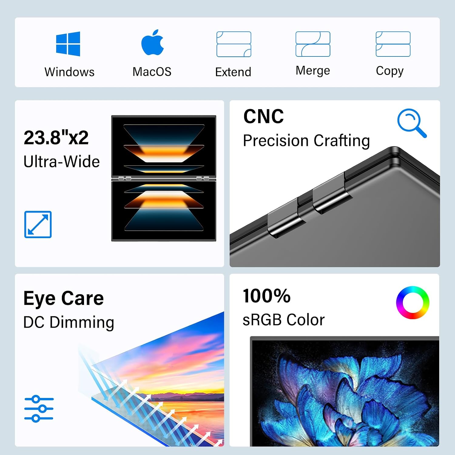 Thumbnail 3 de InnoView 23.8-Inch FHD Dual Portable Monitor