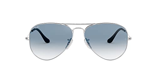 Detalle de Ray-Ban Aviator Large Metal (SILVER 55) gafas de sol unisex con funda protectora