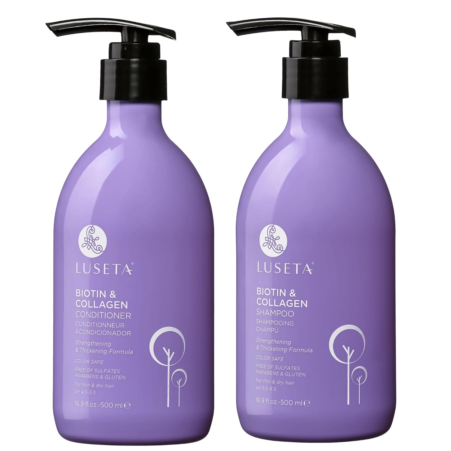 Detalle de Luseta Bio-48S-49S Biotin Shampoo and Conditioner Set, Sulfate-Free