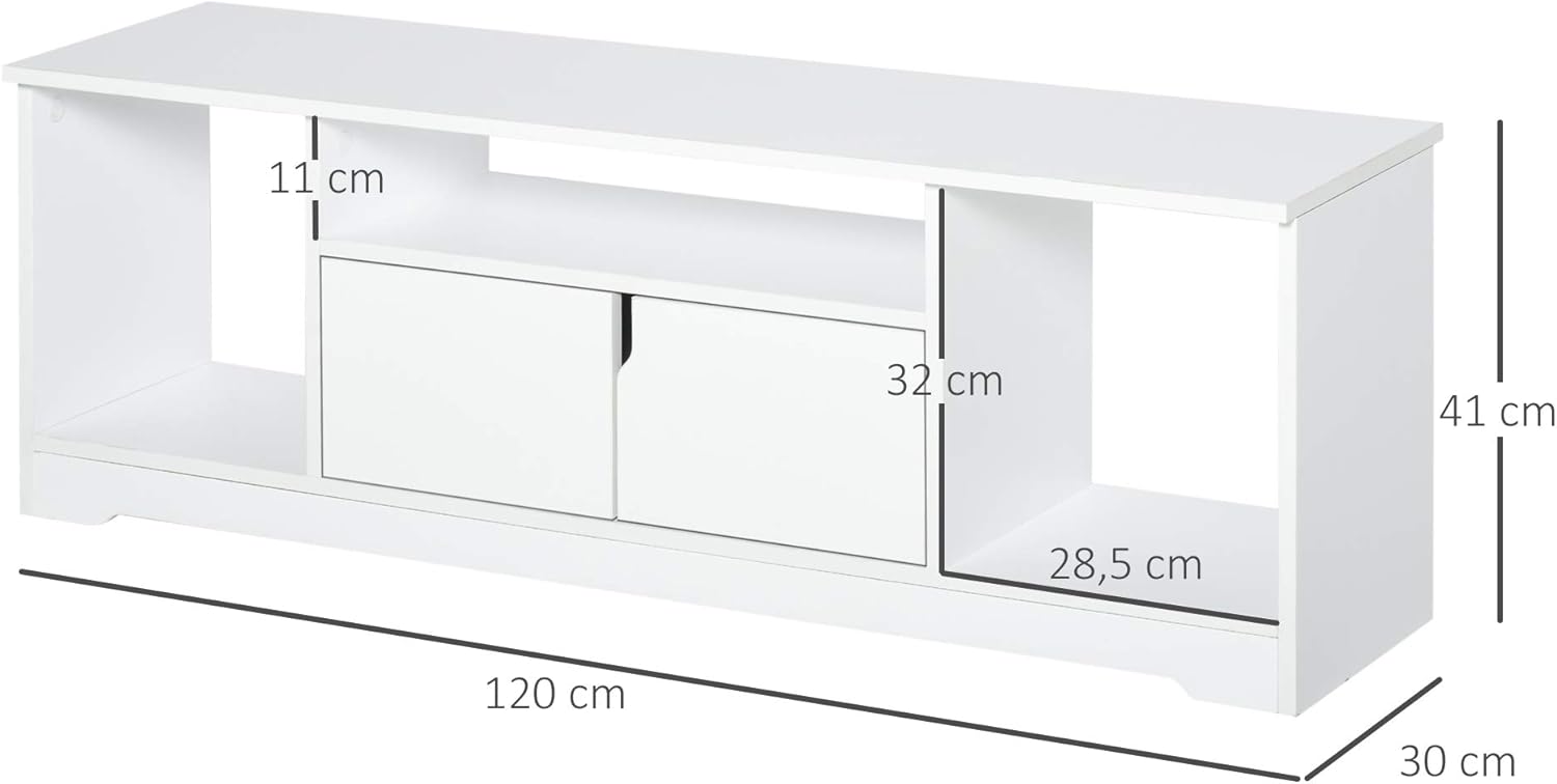 Thumbnail 6 de HOMCOM Mueble TV 42" Blanco 120x30x41 cm