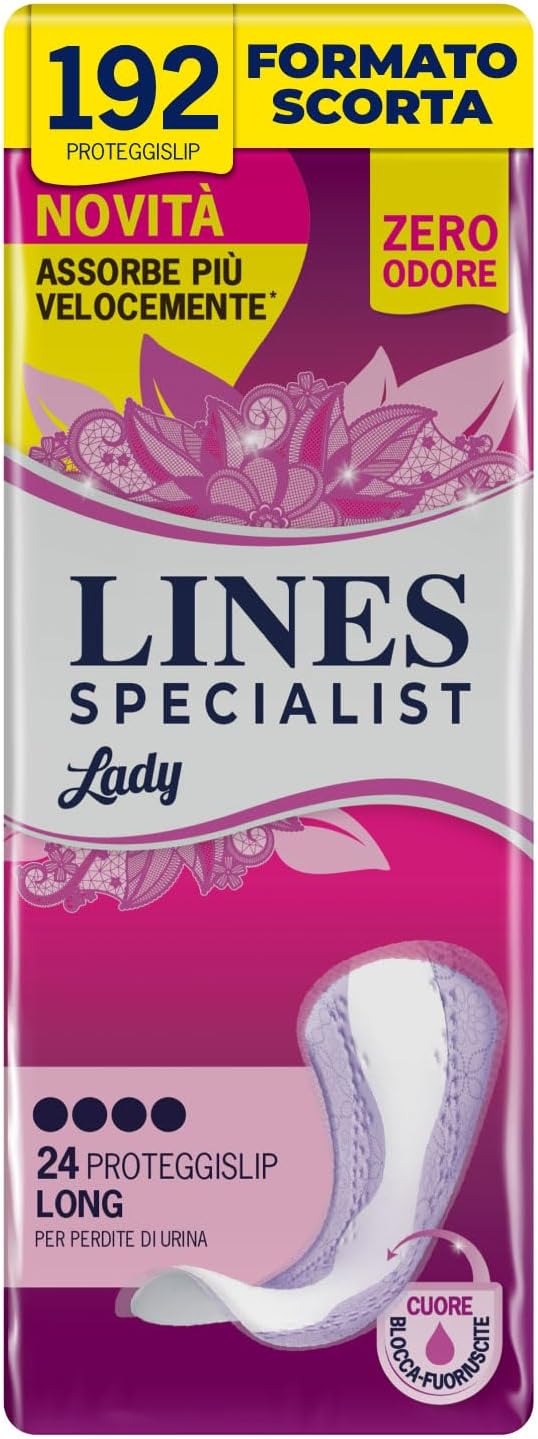 Detalle de Lines Specialist Lady Ultra Mini: Assorbenti per Incontinenza Donna, 8 Confezioni da 24 Unità