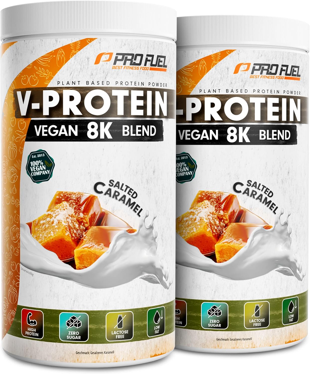 Thumbnail 6 de ProFuel Vegan Protein – Salted Caramel (V-Protein 8K Blend) mit 78% Eiweiß