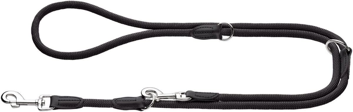 Detalle de HUNTER Verstellbare Hundeführleine FREESTYLE – 200 cm, schwarz