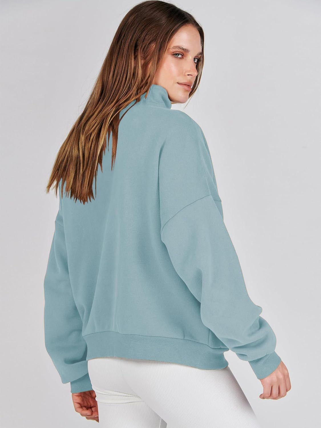 Thumbnail 3 de Jhsnjnr Women's Quarter Zip Fleece Lined Pullover: Oversized Comfort with Practical Warmth