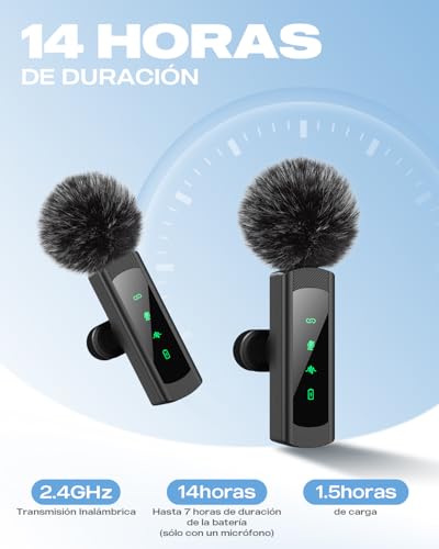 Detalle 2 de CoolSwan 2 Pack Micrófono Inalámbrico de Solapa para iPhone, iPad y Android