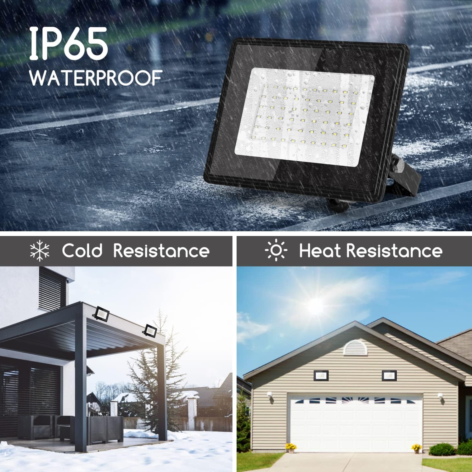 Thumbnail 2 de Aigostar faretto LED da esterno 50W bianco freddo IP65 (5400 lumen, 6500K) per cortile, giardino e garage