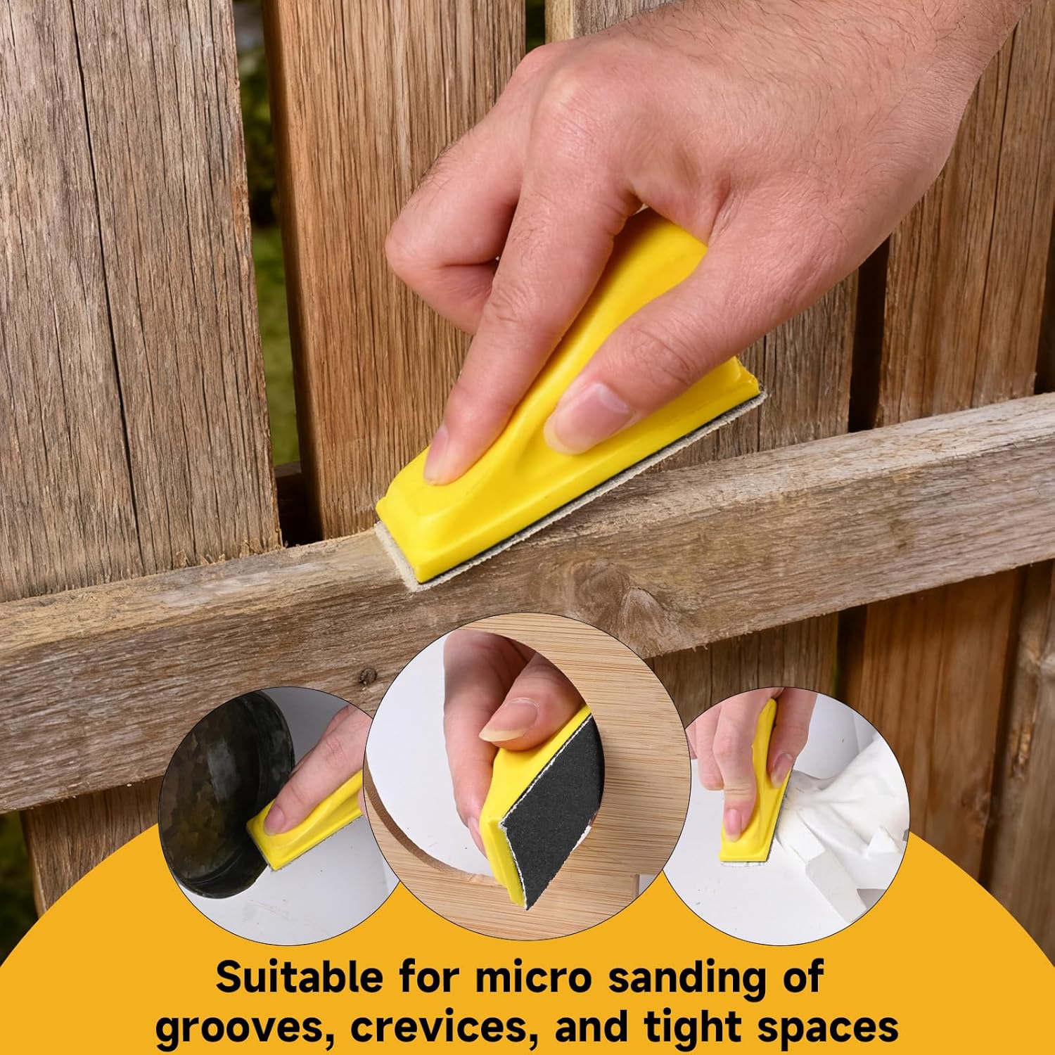 Thumbnail 3 de 120er Schleifpapier-Set mit 90x30 mm Mini Schleifklotz – 12 Körnungen (120/180/240/400/600/800/1000/1200/2000/3000/5000/7000)