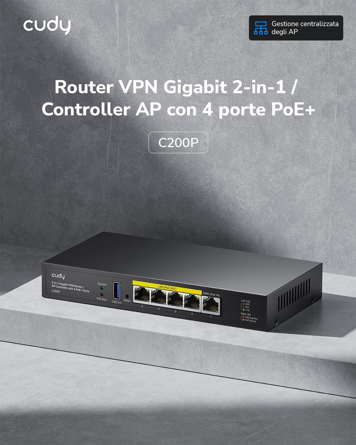 Thumbnail 1 de Cudy C200P controller Wi‑Fi e VPN 60 W