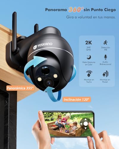 Thumbnail 2 de YESKANO Telecamera Wi‑Fi Esterno 360° PTZ 2K