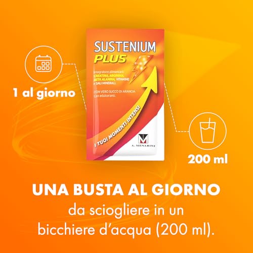 Thumbnail 7 de Sustenium Plus: integratore energizzante con aminoacidi, vitamine e minerali, 22 bustine