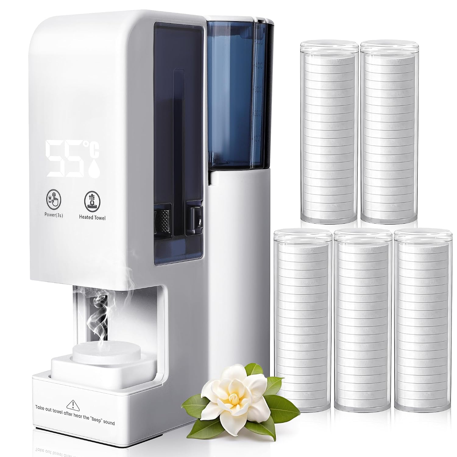 Detalle de Hot Face Towel Heater Machine (Automatic Disposable Towel Warmer) with Steam, 55°C Constant Temperature