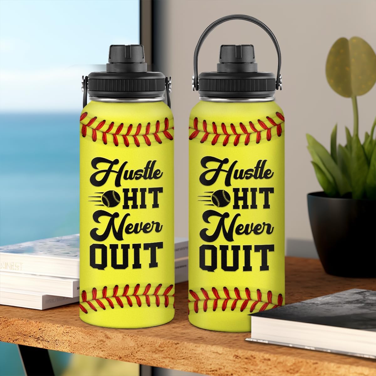 Detalle 1 de SANDJEST SJ-DW-SS-WB32CL 32 oz Insulated Stainless Steel Softball Bottle