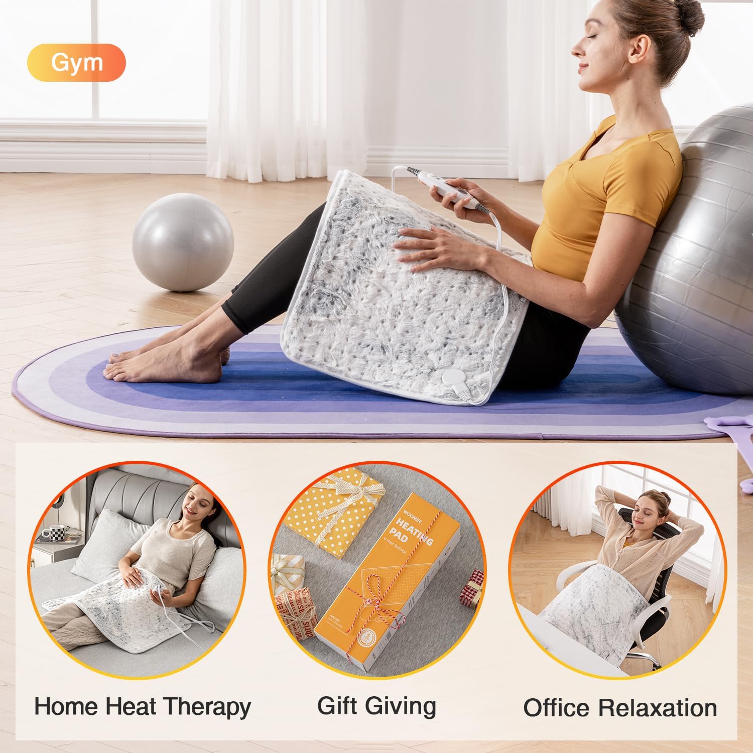Detalle 1 de WOOMER electric heating pad 17 × 33 inches