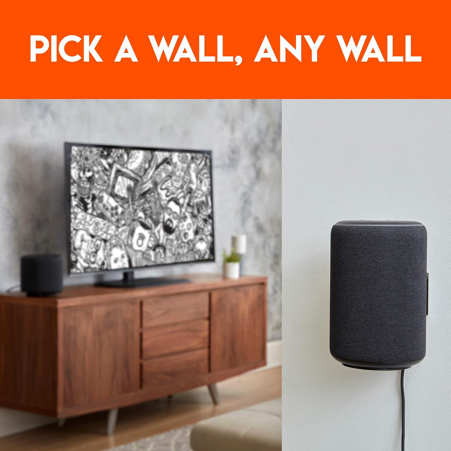 Detalle 2 de Amazon Wall Mount for Echo Plus (2nd Gen) and Echo (3rd Gen) Black