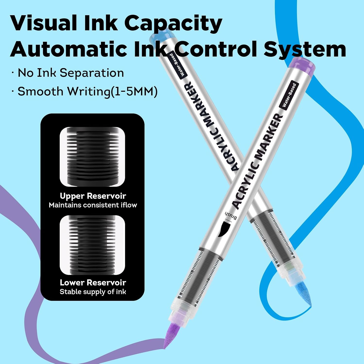 Detalle 2 de Colpart acrylic paint markers with brush tips
