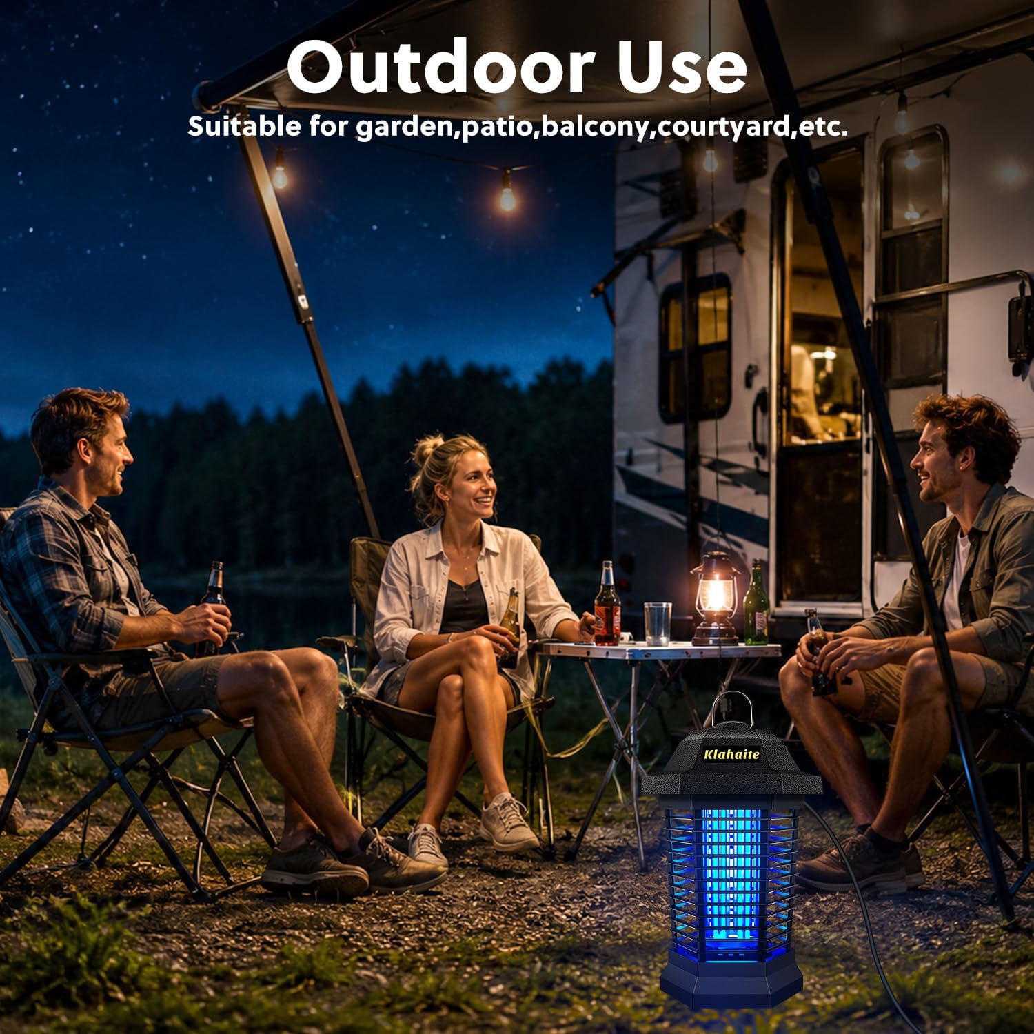 Detalle de Klahaite Outdoor Insect Exterminator Electric Mosquito Zapper (up to 1/2 acre)