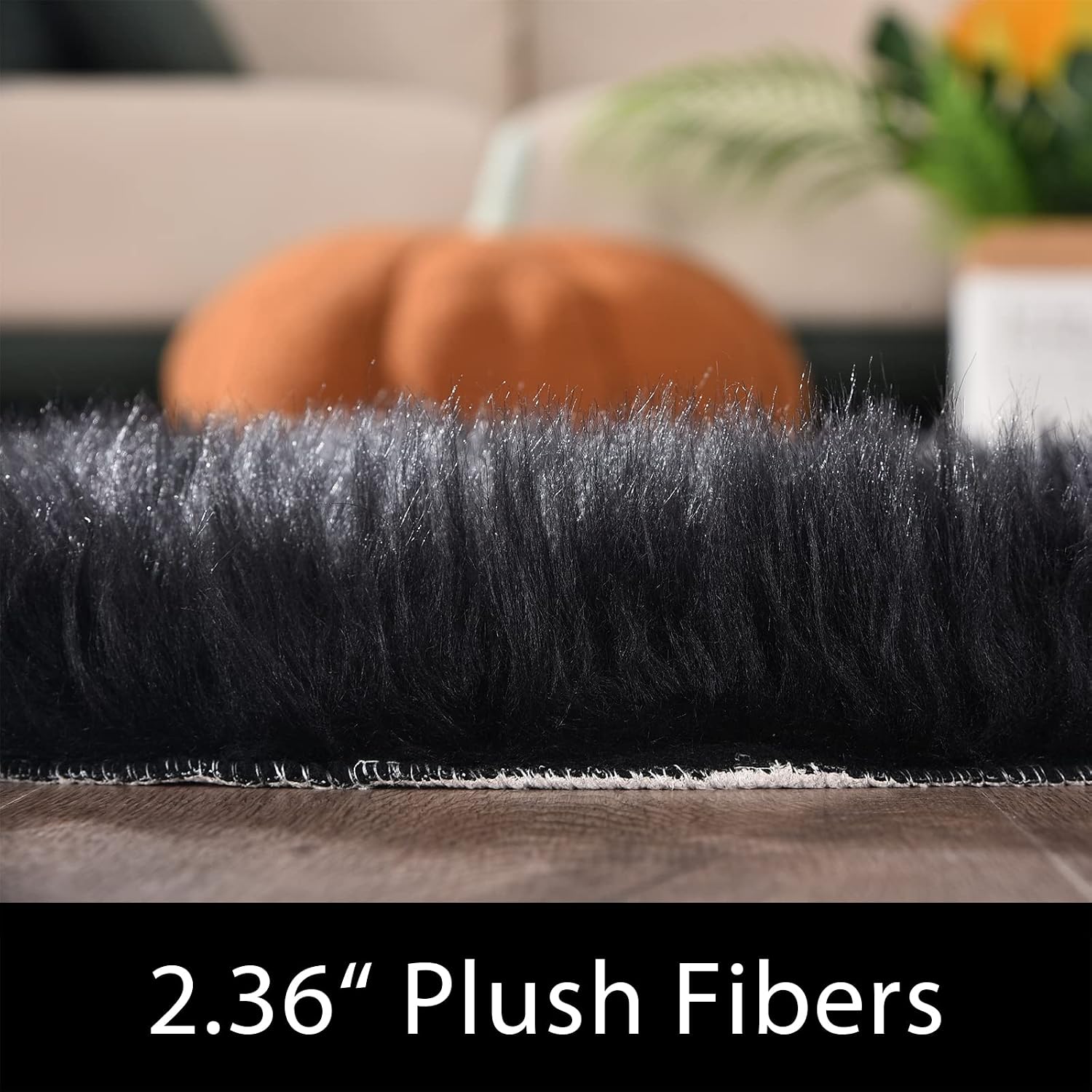 Detalle de Latepis 10x14 Faux Sheepskin Area Rug 🏠