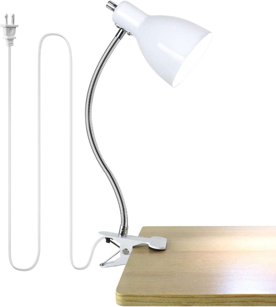 Detalle de LALISU LALISULALITB004 Clip-On Desk Lamp, 360° Gooseneck, 9W LED