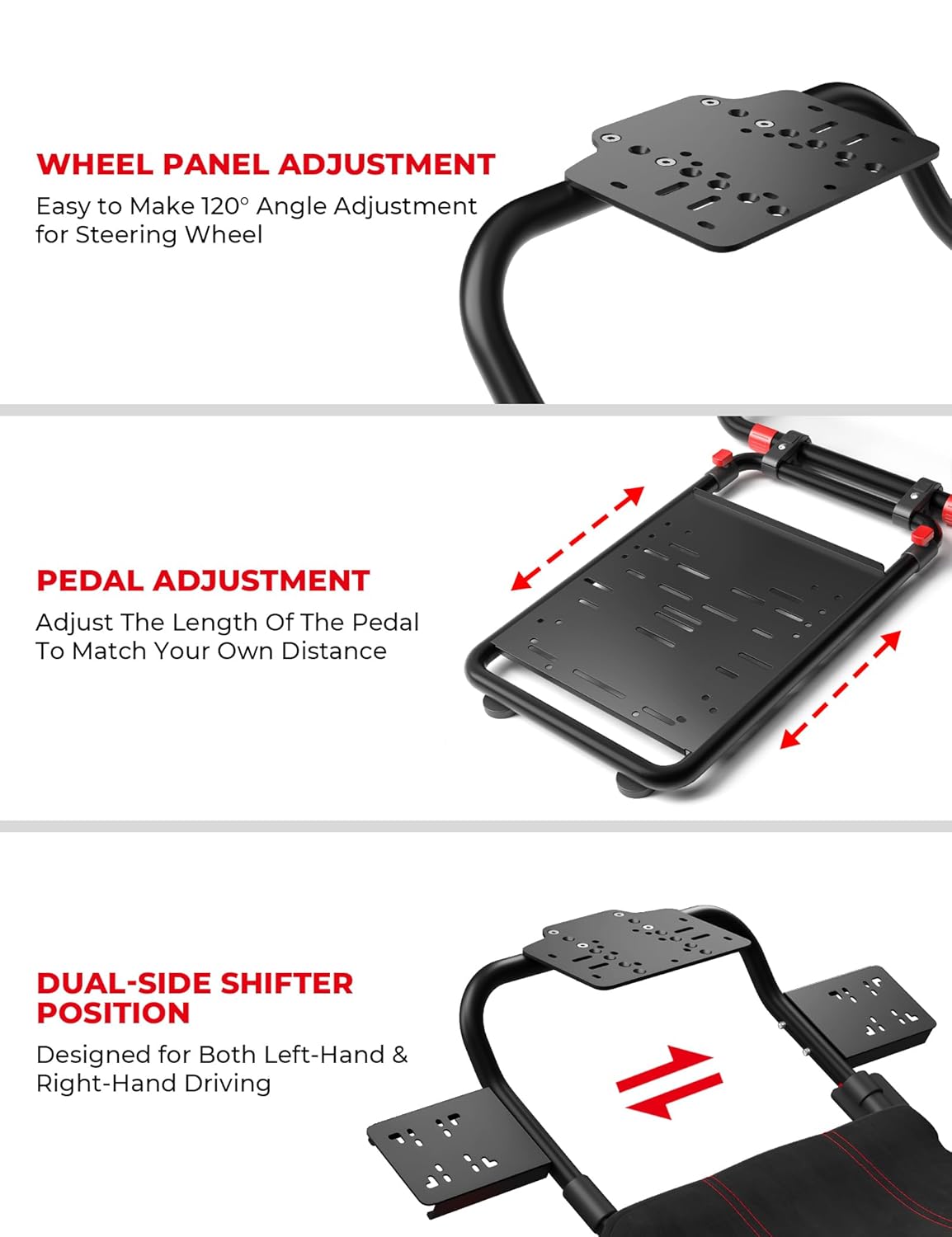 Thumbnail 3 de RACGTING Racing Simulator Cockpit for G920/G29/G923 (Foldable Frame & Shifter Mount Only) — Black