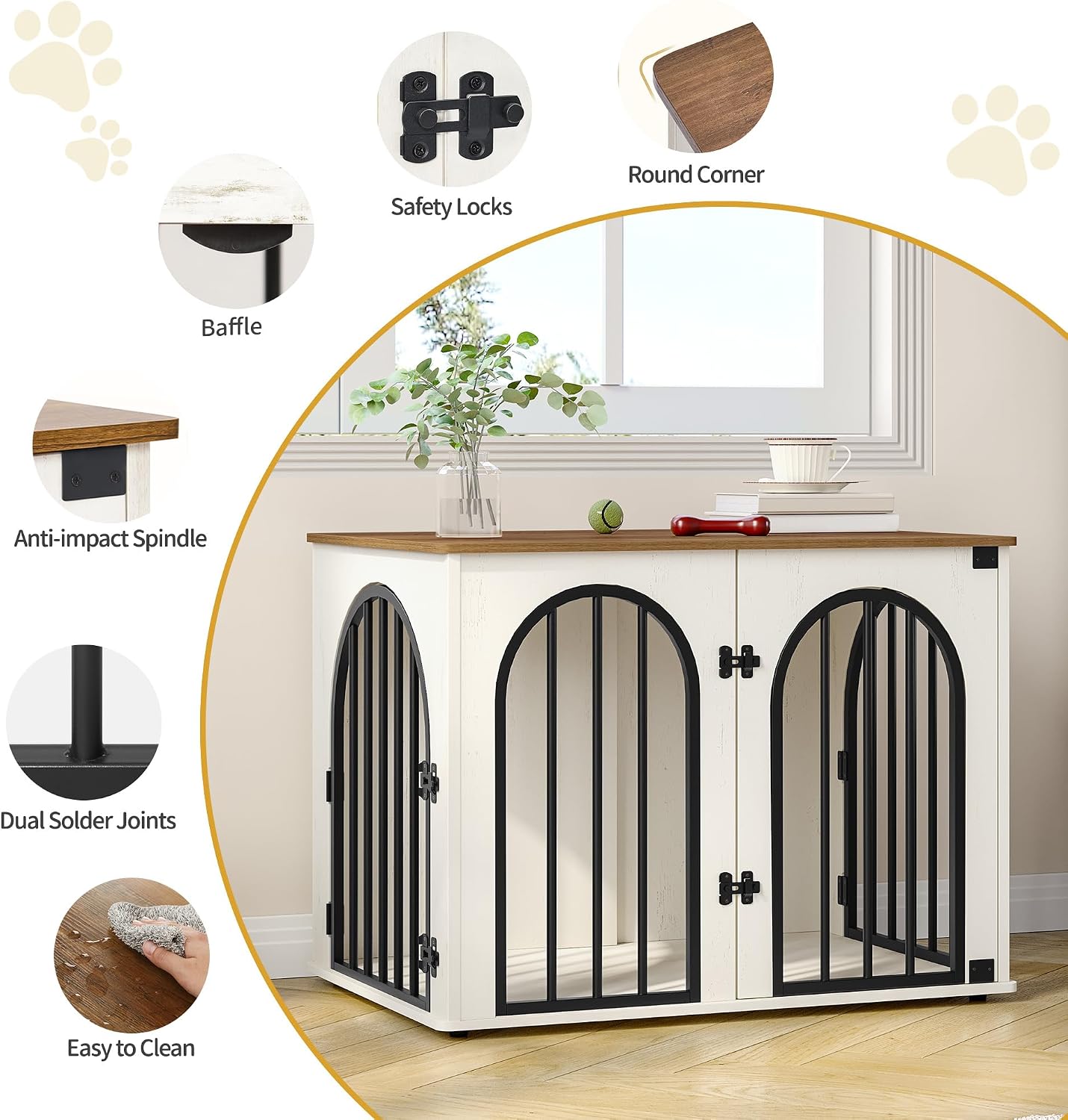 Thumbnail 5 de Hzuaneri 80cm cage pour chiens