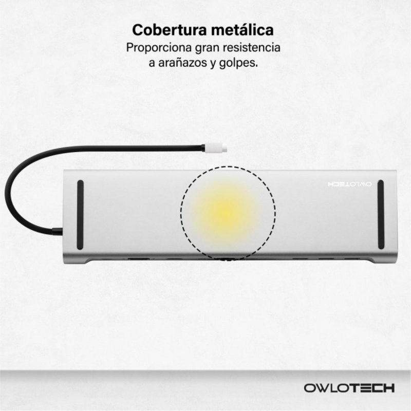 Detalle 1 de Owlotech HUB Docking 11 en 1 USB-C a HDMI y VGA