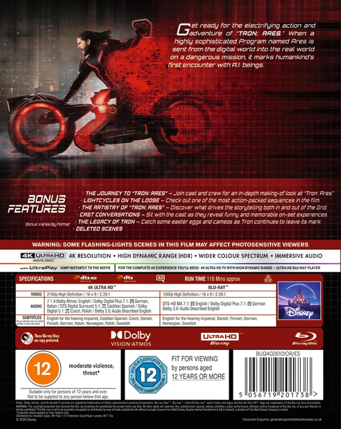 Thumbnail 1 de TRON ARES UHD BD – 4K UHD Blu-ray Disc by Elevation Sales Limited