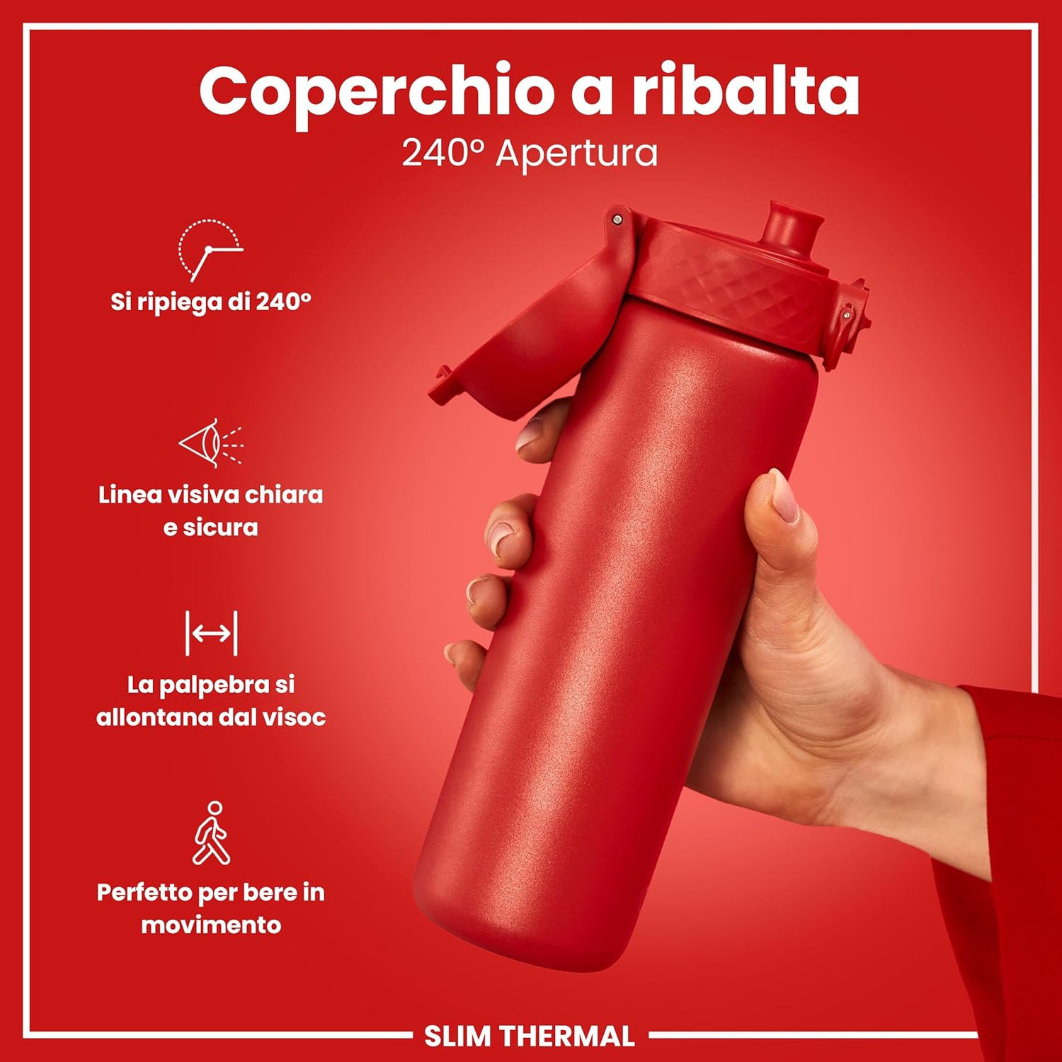 Thumbnail 3 de ION8 Borraccia Termica in Acciaio Isolato 500ml – Resistente, a Prova di Perdite e Facile da Aprire