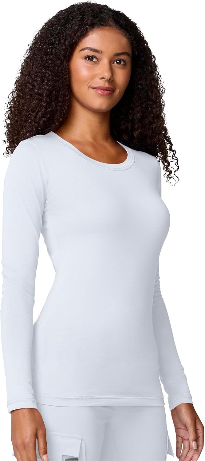 Detalle 2 de Healing Hands 5047 Melissa Women's Long-Sleeve Underscrub Top, Cotton-Blend Knit