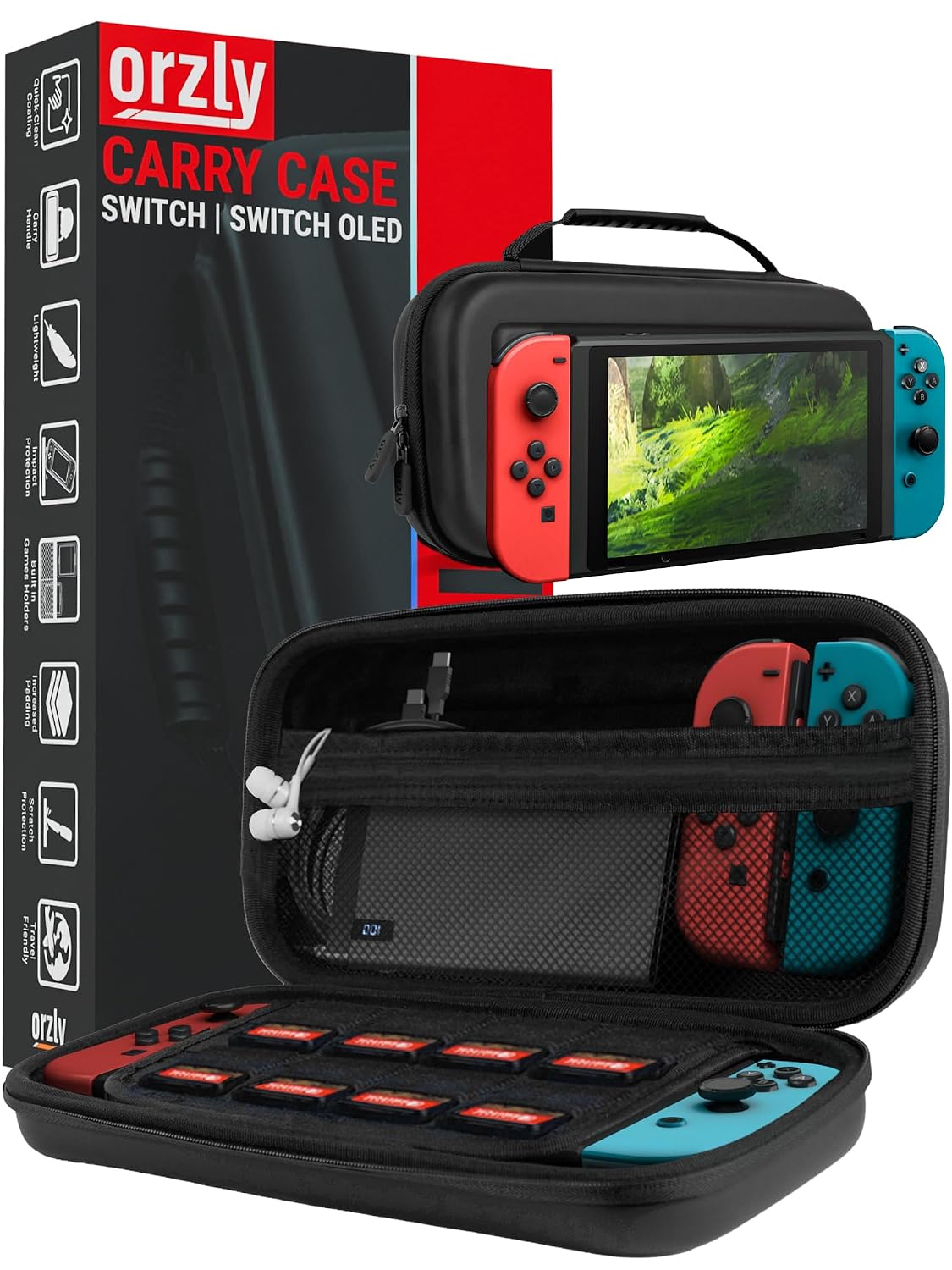 Detalle de Orzly Switch Tasche für Nintendo Switch – Tragetasche
