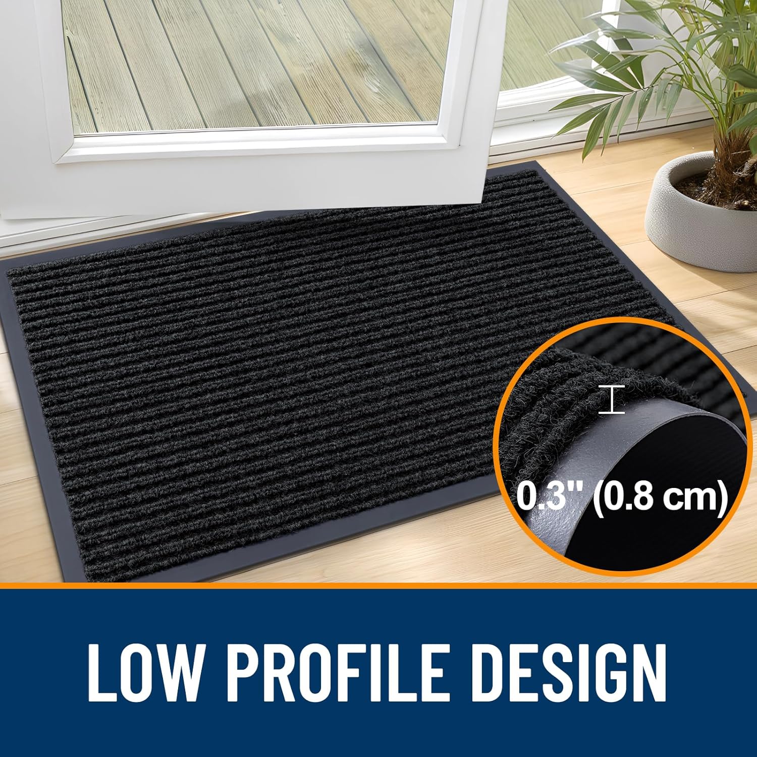 Thumbnail 3 de OLANLY Front Door Mat Indoor Outdoor Entrance (59x35) — Waterproof, Fade Resistant, Low-Profile Doormat