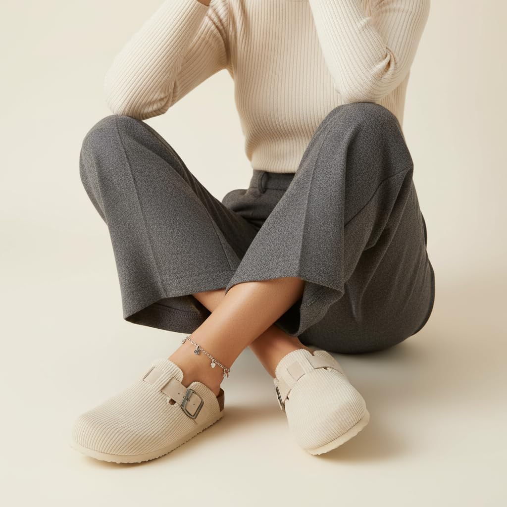 Thumbnail 6 de CUSHIONAIRE Hana Women’s Clogs — Comfortable Vegan Suede Slip-On with Cork Footbed & Arch Support