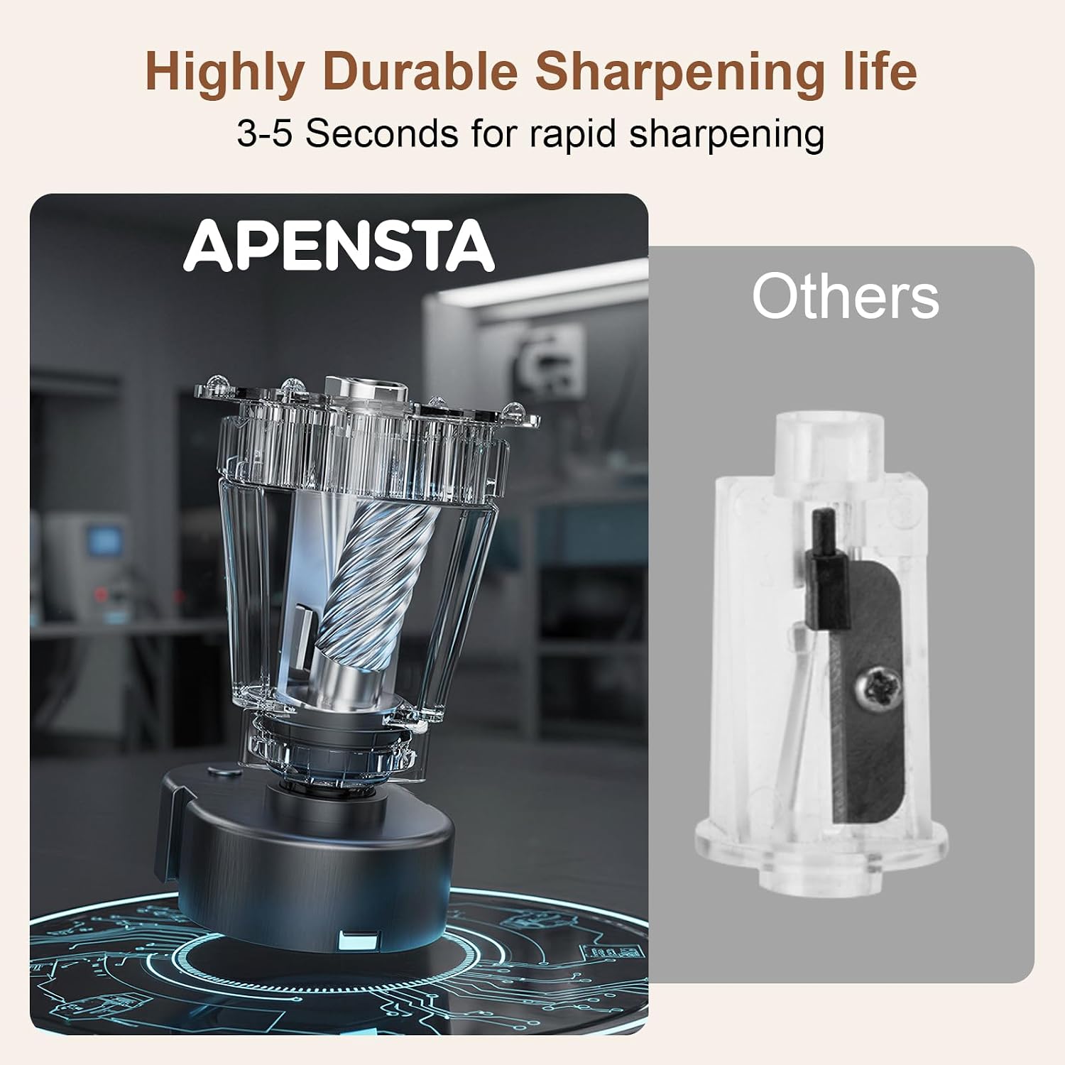 Detalle de Apensta Electric Pencil Sharpener for 7–8 mm Pencils