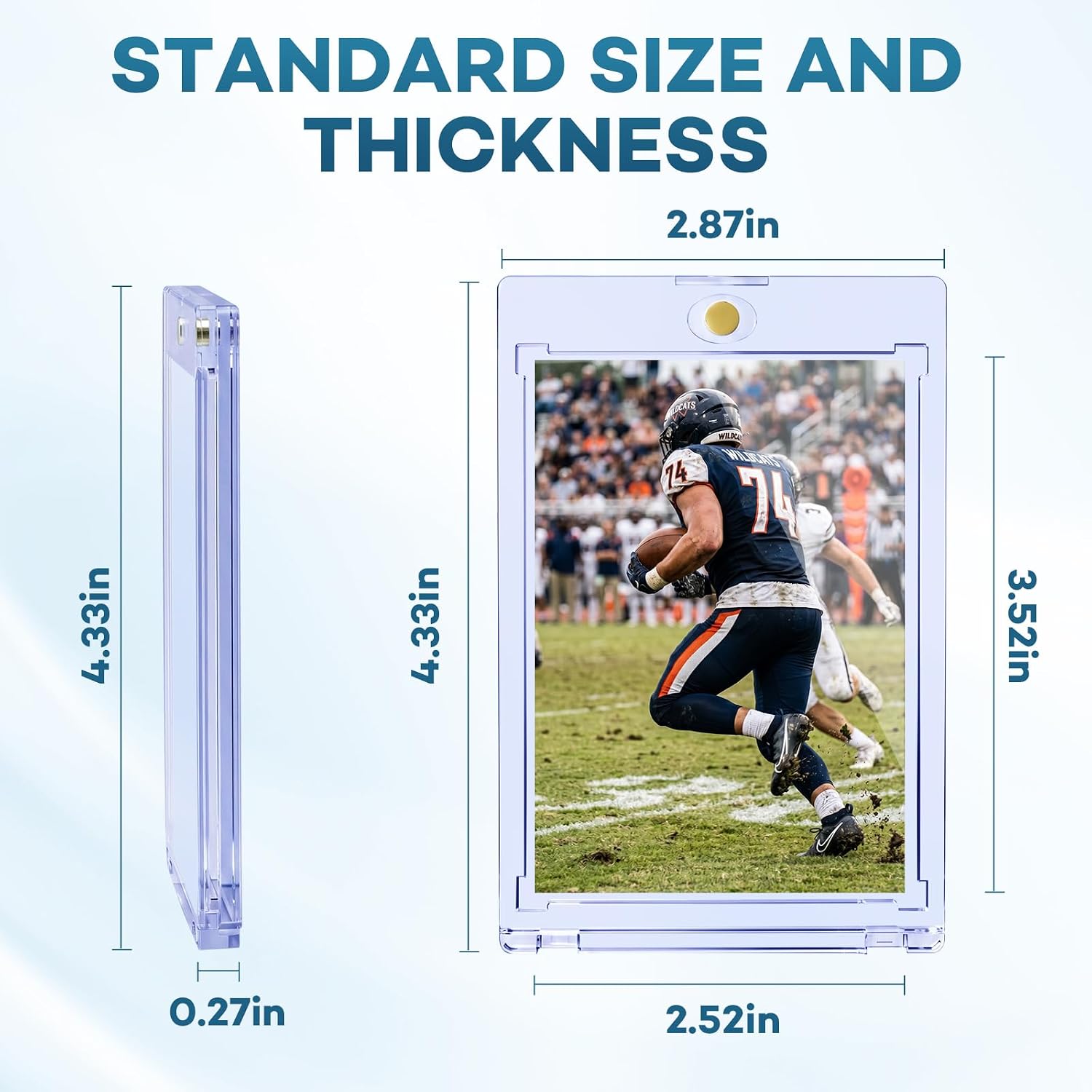 Detalle de 128ct Magnetic Card Holders (35pt One Touch) UV-Protected Hard Plastic Display Cases