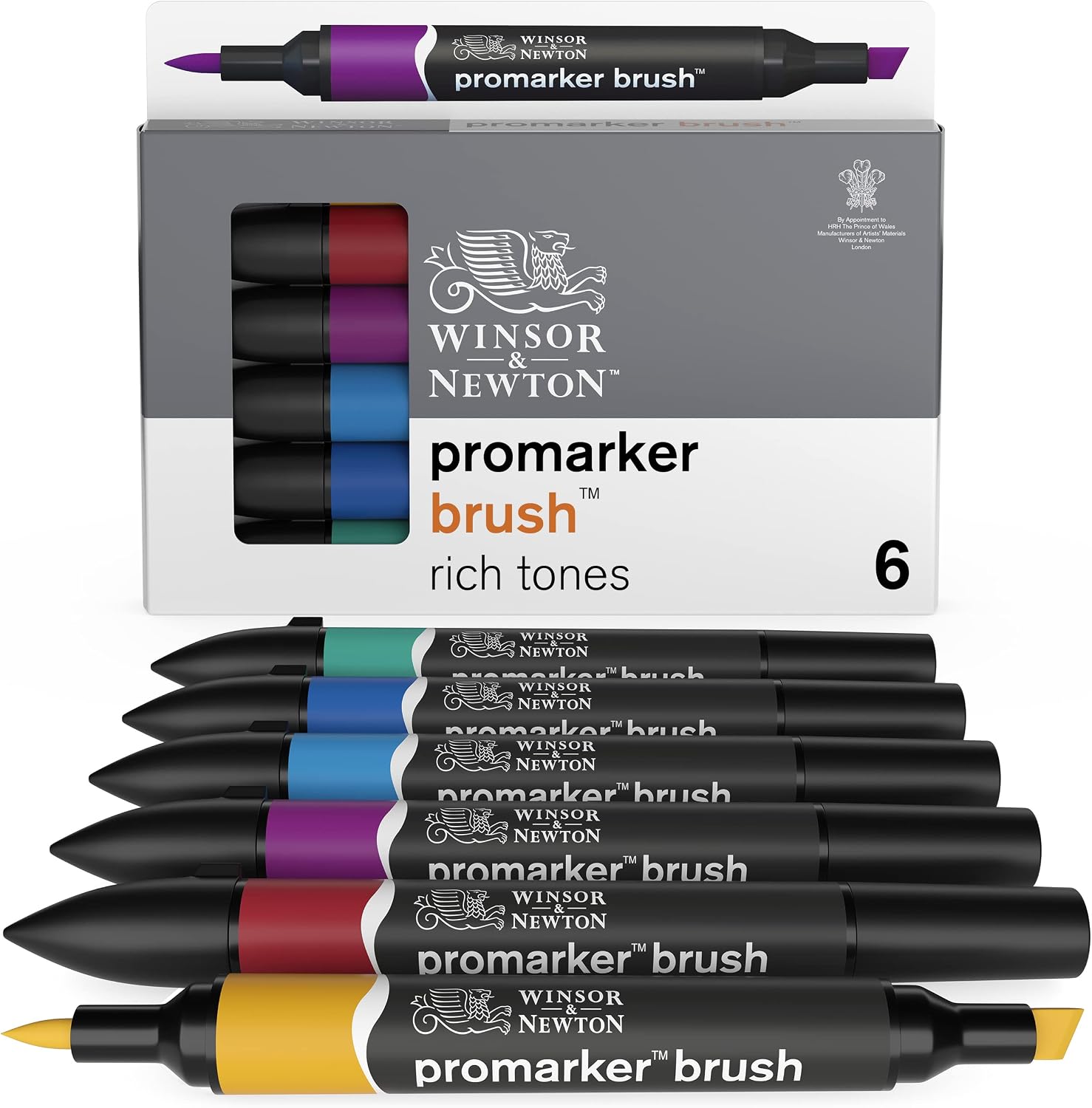 Detalle de Winsor & Newton Promarker Brush Set 12+1 – Collection neutre pour aquarelle et illustration